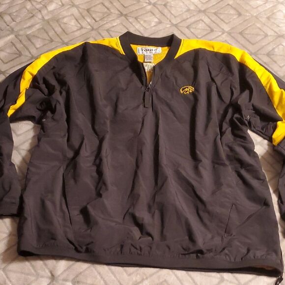 Men's Tonix Iowa Hawkeyes Black and Yellow Pullover Jacket 2xl - Picture 1 of 8